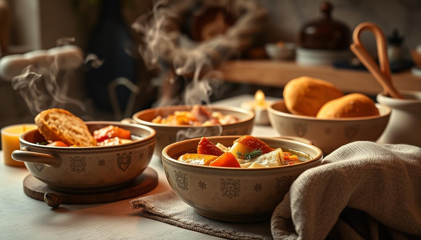 Measured baking ingredients prepared on a counter